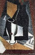 Bottle Cup and newspaper, Juan Gris